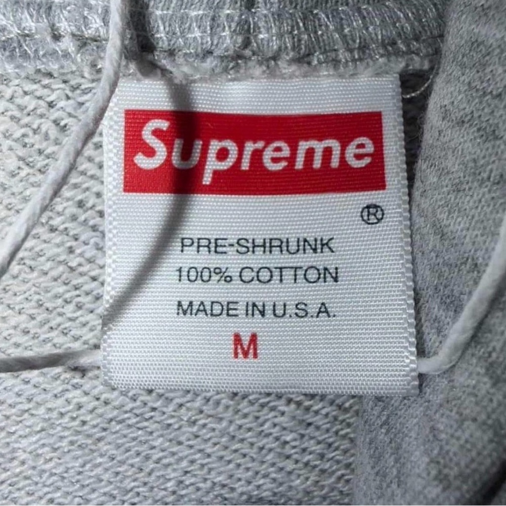 Supreme Heather Gray Cotton Hoodie - Picture 3 of 3